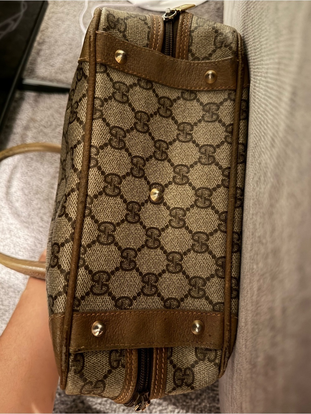 Gucci Vintage Brown GG Joy Boston Bag Canvas - Picture 13 of 14